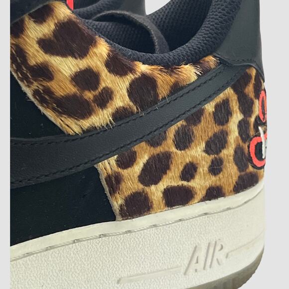 Nike Air Force 1 Low Los Primeros Saner Leopard Print Black Men’s 9 AH7738-001 - Picture 11 of 12